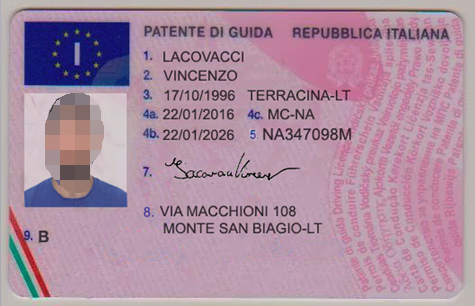 意大利驾驶证样本