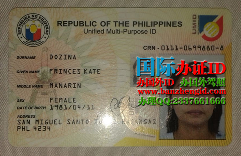 菲律宾统一多用途ID，菲律宾共和国统一多用途ID（Republic of the philippines Unified Multi Purpose ID）  Philippines Unified Multi-Purpose ID